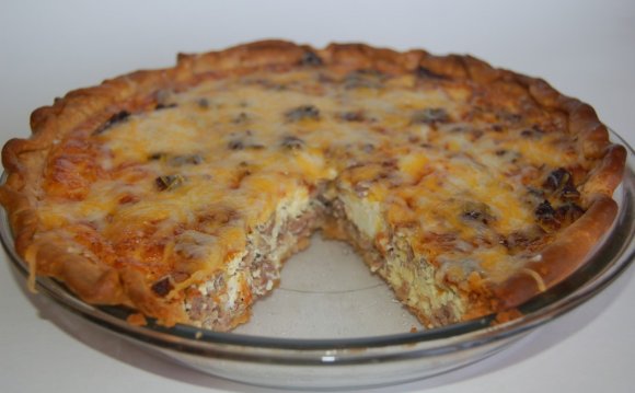 Easy sausage Quiche recipe Pie crust