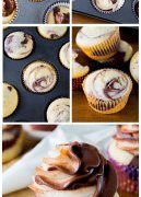 How to make Homemade Marble Cupcakes - get the recipe at sallysbakingaddiction.com