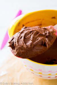 The BEST Milk Chocolate Frosting! Creamy, thick, and ultra fluffy. Use it for all your favorite cakes, cupcakes, brownies, and more.